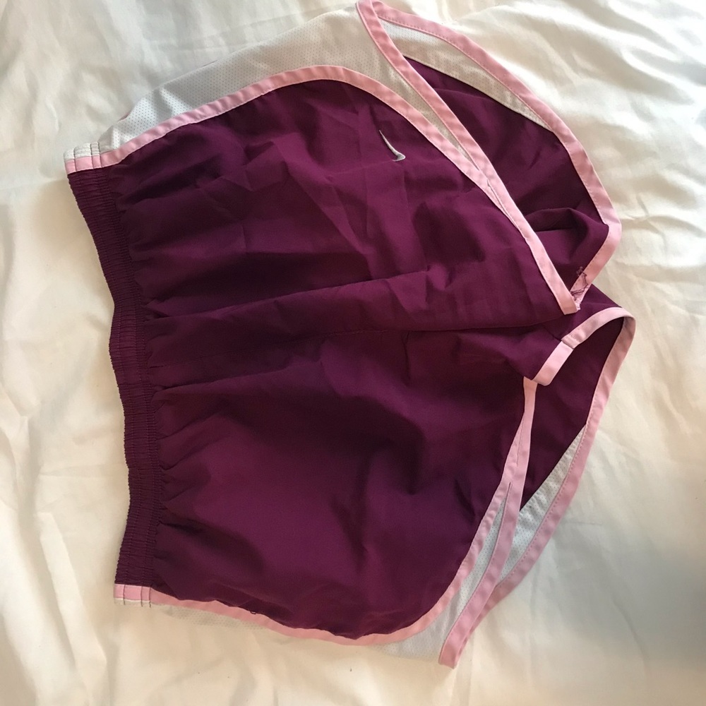 Purple Nike shorts
